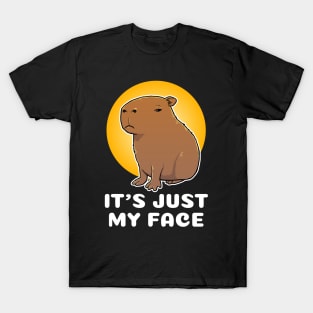 It's just my face Capybara Cartoon T-Shirt